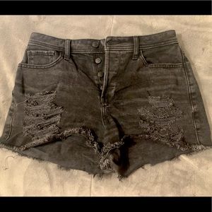 Hollister black high waisted jean shorts